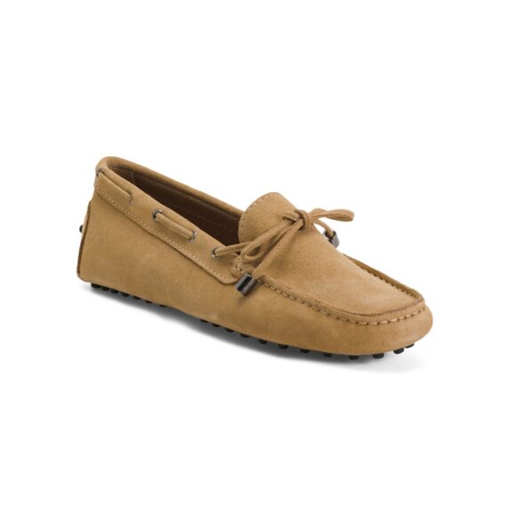 ANTICA CUOIERIA Camel Made In Italy Suede Drivers - Picture 1 of 2